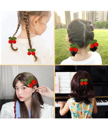 Handmade Cherry Hair Clips for Girls - Cute Hair Barrettes for Toddlers & Kids - Buy Online on GoSupps.com