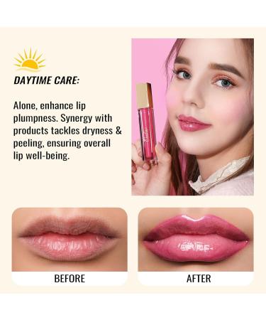 Oulac Lip Gloss - 3D Shiny Liquid Lipstick with Rose Damascena Extract | Moisturizing Glitter Lip Care for Dry Lips - Cool Pink (C06) - 4.5ml - Buy Online on GoSupps.com