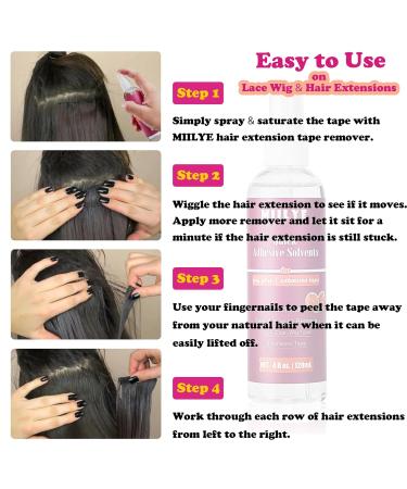 MIILYE Lace Glue Remover 4oz - Gentle Tape in Extension & Wig Adhesive Remover - Buy Online on GoSupps.com