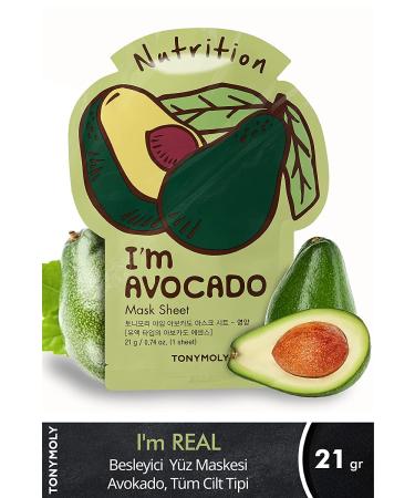 Tony Moly Iâ€™m Avocado Nutrition Sheet Mask - Hydrating Beauty Mask (0.74 oz) - Buy Online on GoSupps.com