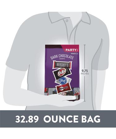 Hershey Dark Chocolate Lovers Assortment Snack Size Candy, 32.89 oz Bulk Party Pack - Buy Online on GoSupps.com