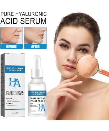 Hyaluronic Acid Facial Essences Pure Hyaluronic Acid Facial Serum.Pore Shrink Serum Anti Age Hyaluronic Acid Serum Tightening Nourishing and Firming Essence Liquid Whitening Hyaluronic Essence 30ML - Buy Online on GoSupps.com