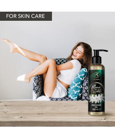 Monoi de Tahiti Massage Oil 200ml - Coconut & Tiare Flower Extract - Relaxation Body Oil for All Skin Types - Buy Online on GoSupps.com