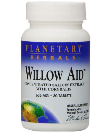 Planetary Herbals Willow Aid Tablets 30 Count