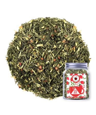 Plant Gift Strawberry Green Tea Oganic Fruit Herbal Tea All Natural Flavors Loose Leaf Apple Strawberry Orange Peel Grapes Peppermint Non GMO Vegan Tea Bags Into Iced Tea & Hot Tea 70G/2.5oz