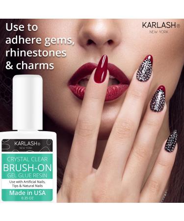 Karlash Super Strong Brush On Nail Glue for Acrylic & Press-On Nails - 2 Pack Adhesive for False Nail Art, Glitter, Gems - Clear Tip Bond - Buy Online on GoSupps.com