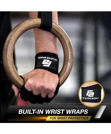 Ventilated Weight Lifting Gloves with Wrist Wraps - XS | Fit Active Sports - Buy Online on GoSupps.com