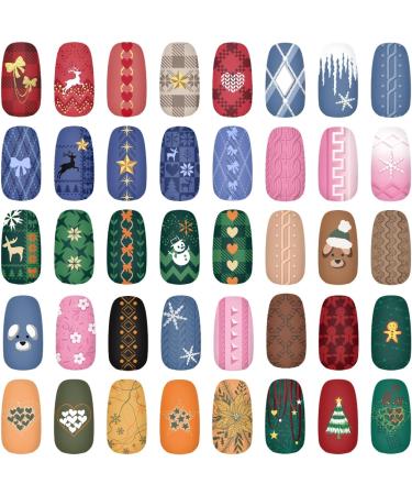 KADS 5Pcs Christmas Nail Stamping Plate - DIY Manicure Tool with Santa, Snowflake, Elk Designs - Buy Online on GoSupps.com