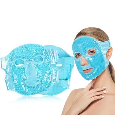 Cooling mask face with Velcro fastener ice mask face ice cream mask ice -cold cool mask & hot compress for reducing face swelling dark circles skin care - Buy Online on GoSupps.com