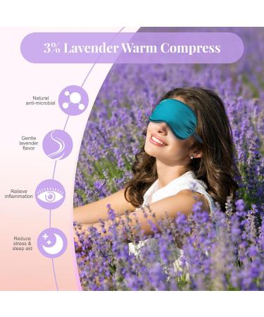 2 Pack 3D Eye Mask for Sleeping and Warm Eye Compress Set - Black Peacock Blue - Buy Online on GoSupps.com
