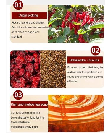 Five Flavors Goji Berry Tea Liver and Kidney Care Tea Five Flavors Wolfberry Tea Men's Essentials Four Famous Five Flavors Wolfberry Tea Schisandra Dodder Tea Twice a Day (3 Pcs) - Buy Online on GoSupps.com