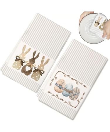 Easter Kitchen Towels 2 Pcs/Set Absorbent Drying Easter Dish Towels Reusable Easter Hand Towels Decorative Kitchen Dish Towels Cleaning Supplies - Buy Online on GoSupps.com