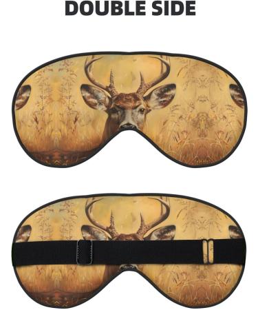 SSIMOO Wild Deer Soft Sleep Eye Mask - Breathable Eye Patch for Women | Perfect for Travel & Relaxation - Black - Buy Online on GoSupps.com