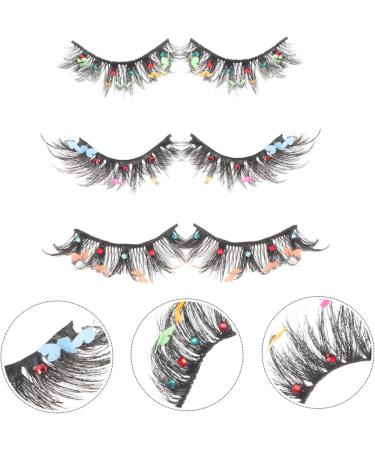 Didiseaon Short False Eyelashes 3 Pairs Halloween Decor False Lashes Fake Eyelashes Makeup Supplies Wispy Eyelashes Makeup Tools for Women Fake Lashes Natural Slim Chemical Fiber Set - Buy Online on GoSupps.com