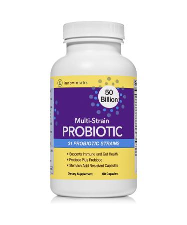 InnovixLabs Multi-Strain Probiotic 50 Billion 60 Delayed-Release Capsules