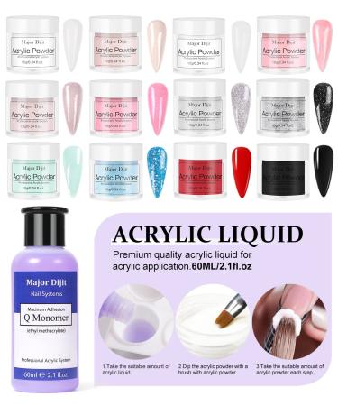 Dijit Acrylic Nail Kit with Lamp, 12 Colors Acrylic Powder Set, Electric Nail Drill & More | Nail Extension Kit for Salon - Buy Online on GoSupps.com
