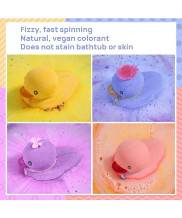 Duck Bath Bombs for Kids - Organic Colorful Bubble Bath Tablets with Toys - Safe for Sensitive Skin - Buy Online on GoSupps.com
