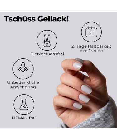 Original Miss Sophie UV Gel Nail Foils - Soft Touch UV Gel Polish Stripes in Manhattan Gray for Finger & Toenails - International Shipping Available - Buy Online on GoSupps.com