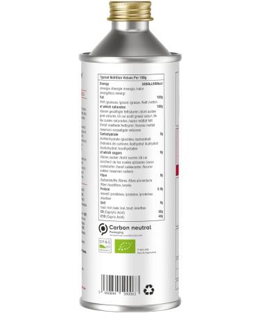 Eat Wholesome High C8 Organic MCT Coconut Oil 100% Coconut MCT Oil in Glass Bottle 500ml (17.7 fl.oz) - Buy Online on GoSupps.com