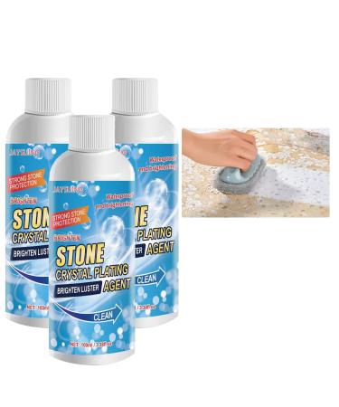 Stone Stain Remover Cleaner - 100ml - Kitchen Marble Oil Stain Cleaner Marble Cleaner and Polish Marble Stone Cleaner Polishes for Heavy Duty Stain Removal and Protect the Marble (3PCS)