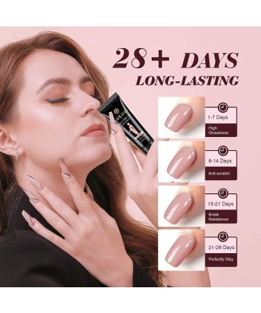 Saviland Poly Gel Nail Kit: 6 Colors with Nail Lamp, Tools & Slip Solution - DIY Manicure Starter Kit for Valentines Day - A-6 Colors Poly Nail Gel Kit Set 01 - Buy Online on GoSupps.com