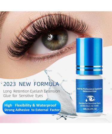 Extra Strong Eyelash Extension Glue - 5ml Smokeless Formula for Sensitive Eyes | 6-7 Week Hold | Professional Quality Eyelash Glue - Buy Online on GoSupps.com