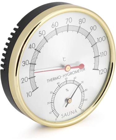 TBEST Thermo-Hygrometer Sauna - Accurate Metal Dial Thermometer & Hygrometer for Optimal Sauna Conditions - Buy Online on GoSupps.com
