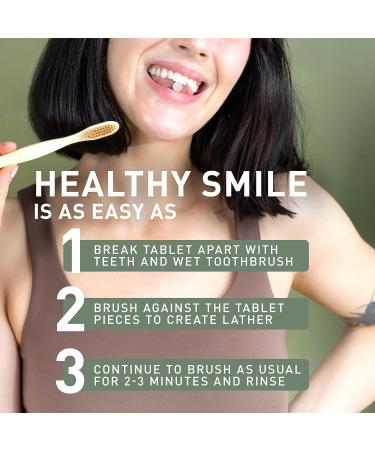 Tanitabs Strawberry Toothpaste Tablets | Fluoride-Free Natural Toothpaste | Zero-Waste Travel Tabs | 62 Tablets, Strawberry Flavor - Buy Online on GoSupps.com