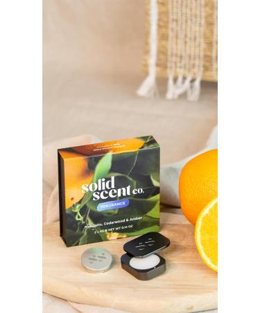 Solid Cologne For Men | Luxurious Fragrance of Mandarin Cedarwood & Amber | 100% Natural Ingredients | Sustainable | Travel Size | Luxury Gift Box - Buy Online on GoSupps.com