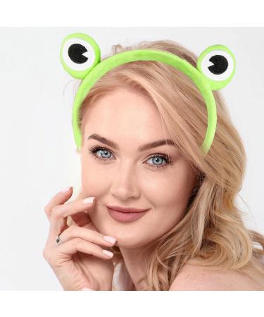 Vanyibro 2 Pieces Frog Headbands Head Hoop Funny Hair Band Cute and Colorful Hair Accessories for Makeup Shower Face Washing and Sports - Buy Online on GoSupps.com