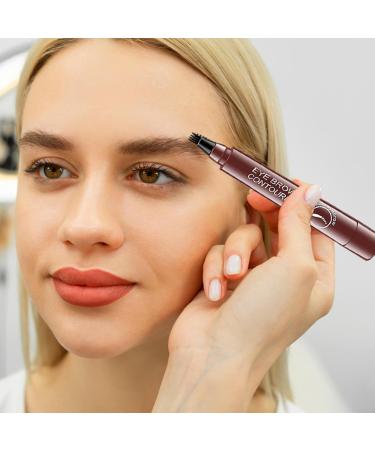 Eye Brow Pencil - Four Forked Eyebrow Pencil Waterproof Eyebrow Makeup for Natural-Looking Brows Parties Daily Use Dating Pochy Red Brown - Buy Online on GoSupps.com