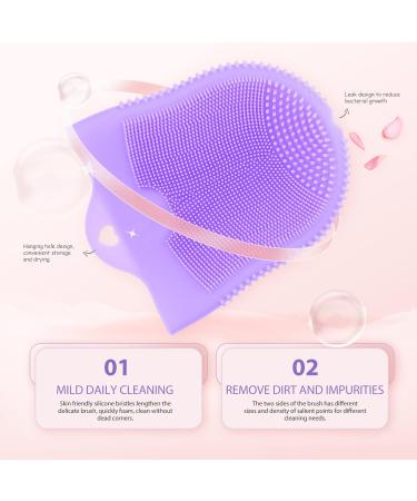 Cleaning Brush 3pcs Brush Blackhead Exfoliating Scrubber Massager Silicone Care Skin Dry Tool Pad Cleaning Purple Scrubber Facial Cradle Delicate Violet Cleanser Handheld Sensitive (Size : 11.8X10 11.8X10CMx4pcs - Buy Online on GoSupps.com