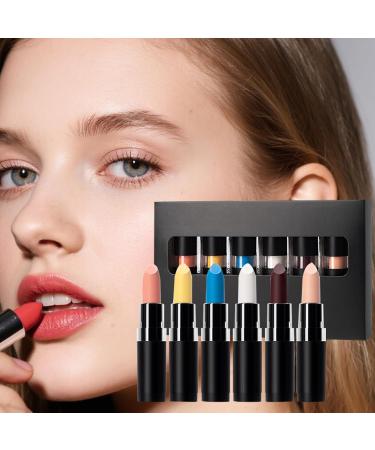Halloween Lipsticks Goth Lipstick 6 Pieces Bold Intensity Smudge Proof Compact Design Soft Matte Lightweight Skin Safe Makeup Set for Travel Carnival Masquerade Ball Music Festival 4.2 g - Buy Online on GoSupps.com