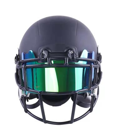 Football Sun Visor, Professional Football Helmet Sun Visor, Shield Suitable for Youth Football Helmet and Adult Football Helmet, Including Sun Visor Clip, ice Hockey Goggles (Helmet is NOT Included) Green