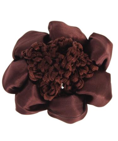 JUSTFOX - bun net hair net hair hairstyle aid fabric in brown