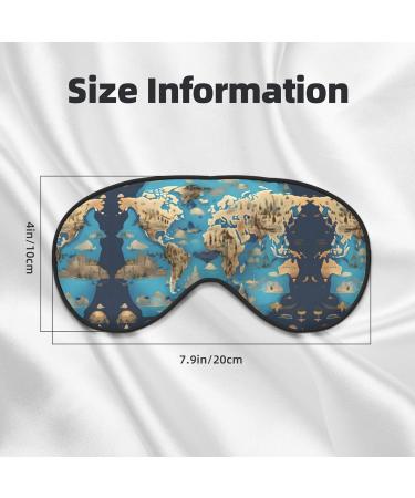 World Geography Map Print Sleep Mask - Double-Sided Eye Mask for Sound Sleep & Skin Care - Buy Online on GoSupps.com