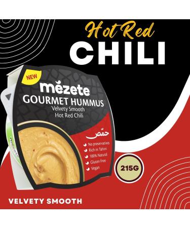 Mezete Hummus Pick N Mix - Create Custom Dips Combo with 5 Flovours - Fresh Herbs Hot Red Chili Fire Roasted Red Pepper Classic Authentic Recipe Sun Dried Tomato - Pack of 2 - Buy Online on GoSupps.com