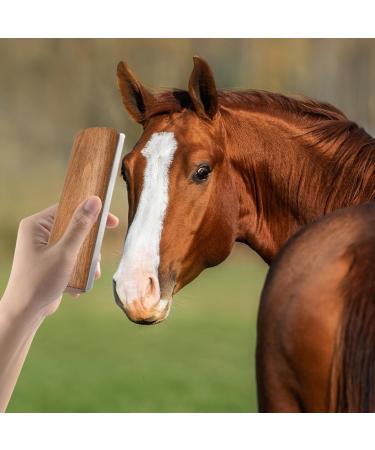 Comebachome Deshedding Tool Horse Shedding Tool Handheld Carbon Steel Horse Deshedding Tool with Wooden Handle 8x3in Loose Hair Fur Deshedding Tool for Horses Dogs Cats Horse Shedding Tool - Buy Online on GoSupps.com