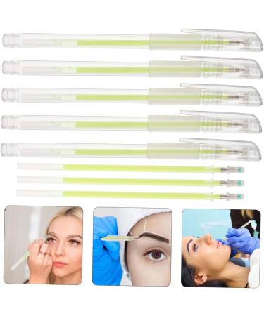 FOYTOKI 5pcs Beauty Spot Eyebrow Pen Eyebrow Permanent Pen White Markers Medical Plastic - Buy Online on GoSupps.com