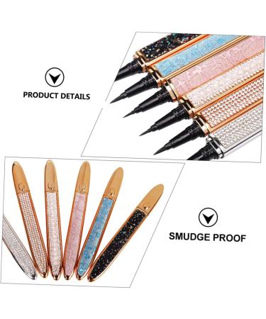 FOYTOKI 4 Pcs Diamond Eyeliner Waterproof Eyeliners Liquid Eye Liner Eyeliner Liquid Pen Silver Black - Buy Online on GoSupps.com