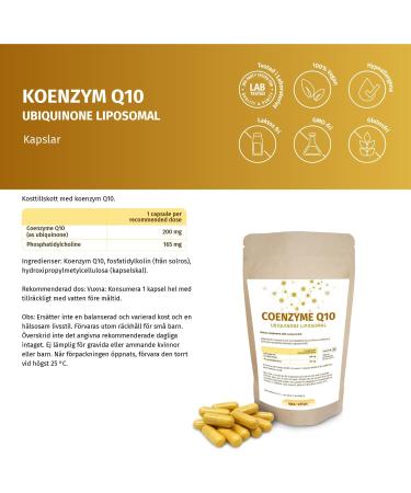  ERASVITAL Coenzyme Q10 Liposomal 200 mg per capsule 180 capsules for 6 months supply - Buy Online on GoSupps.com