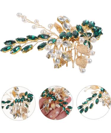 Ipetboom Wedding Headpiece Silver Leaf Tiara Hair Comb for Girls Rhinestone Hair Clips Hair Barrettes for Girls Decorative Hair Clips Womens Headpiece Girl Headpiece Bride Metal Glass - Buy Online on GoSupps.com