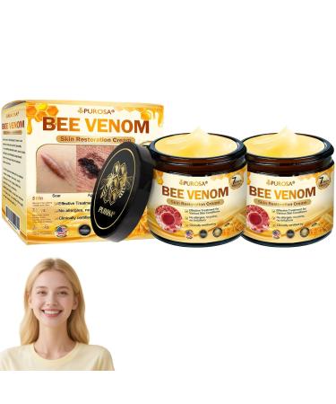 Bee Venom Skin Restoration Cream Professional Bee Venom Skin Treatment Cream bee venom Repair cream Natural Ingredients Suitable for All Skin Types (2 Bottle)