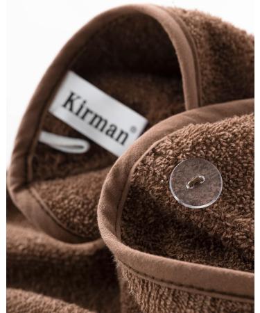 Kirman Premium 100% Cotton Hair Turban Towel - Quick-Drying & Absorbent for Short & Long Hair (Brown 1 Piece) - Buy Online on GoSupps.com