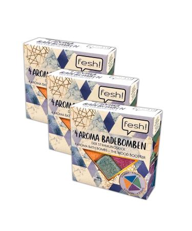 HAC24 Triangular Aromatic Bath Bombs (4 x 40g) 4 Packs of 4 Fragrances and Colours