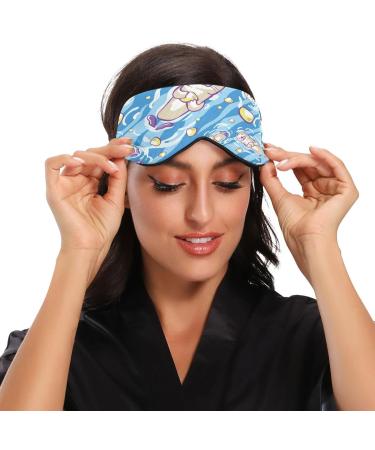 Haskirky Light Blocking Eye Mask - Breathable and Adjustable for Adult Men and Women - Great for Travel, Yoga, Meditation, and Office - Deep Sleep Goodies - Cute Cartoon Sea Design - Buy Online on GoSupps.com