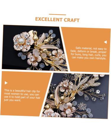 FRCOLOR Wedding wedding zircon Miss side clip headgear pearl pearl clips for hair hair clips Mori Department hair barrettes bridal hairpin crystal Crystal - Buy Online on GoSupps.com