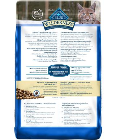 Blue Buffalo Wilderness High Protein Grain Free Natural Adult Dry Cat Food Salmon 4.9 Kg Bag & Wilderness High Protein Grain Free Natural Adult Indoor Dry Cat Food Chicken 4.9kg Bag Salmon Large Bag + Chicken 4.9kg bag - Buy Online on GoSupps.com