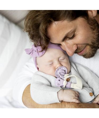 Nip Stay Green Organic Cotton Pacifier Tape - Adjustable Clothing Protector - Made in Germany - Violet - Buy Online on GoSupps.com