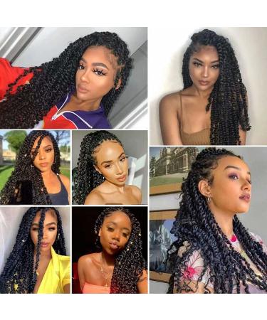 Ubeleco Passion Twist Hair 18 Inch Water Wave Crochet Hair | 22 Strands/Pack | Long Bohemian Hair for Black Women | 6 Packs | 1B - Buy Online on GoSupps.com